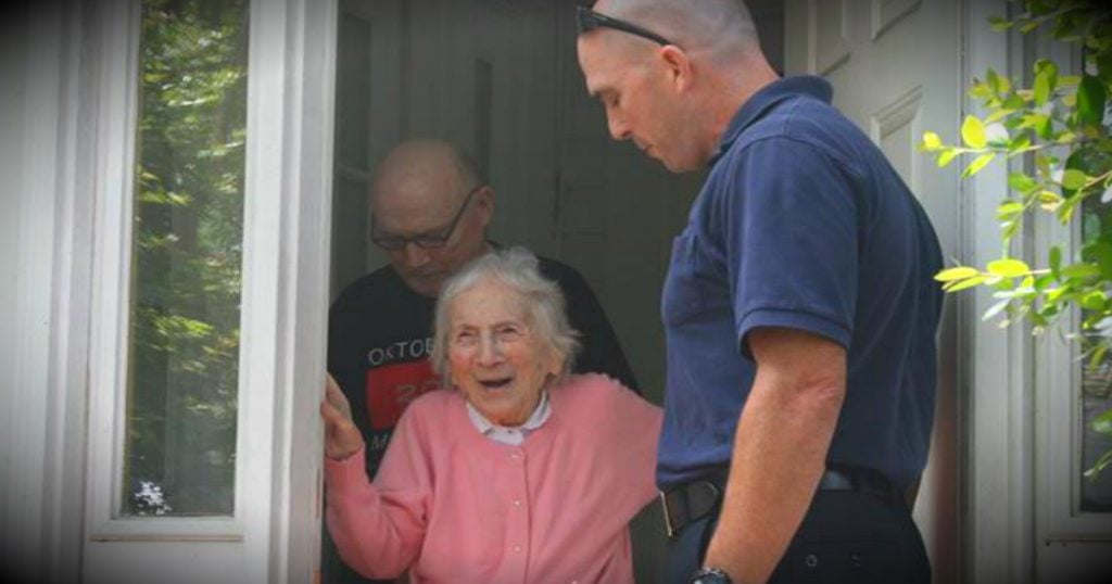 godupdates department surprises firefighter's widow on her 100th birthday fb