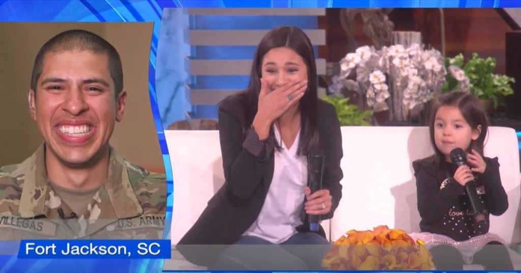 Ellen Surprises Military Mom and Daughter