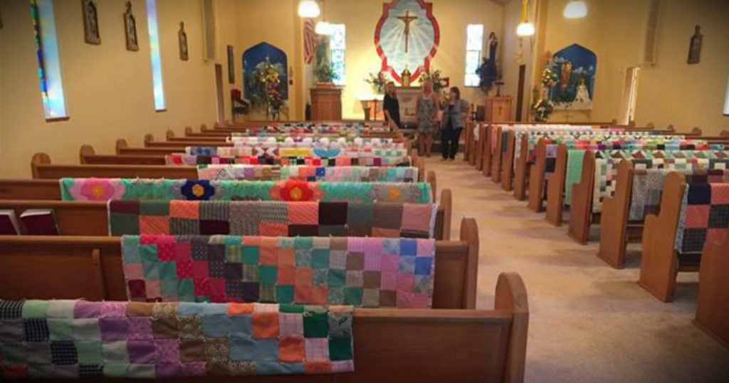 godupdates family displayed grandma's quilts at funeral fb