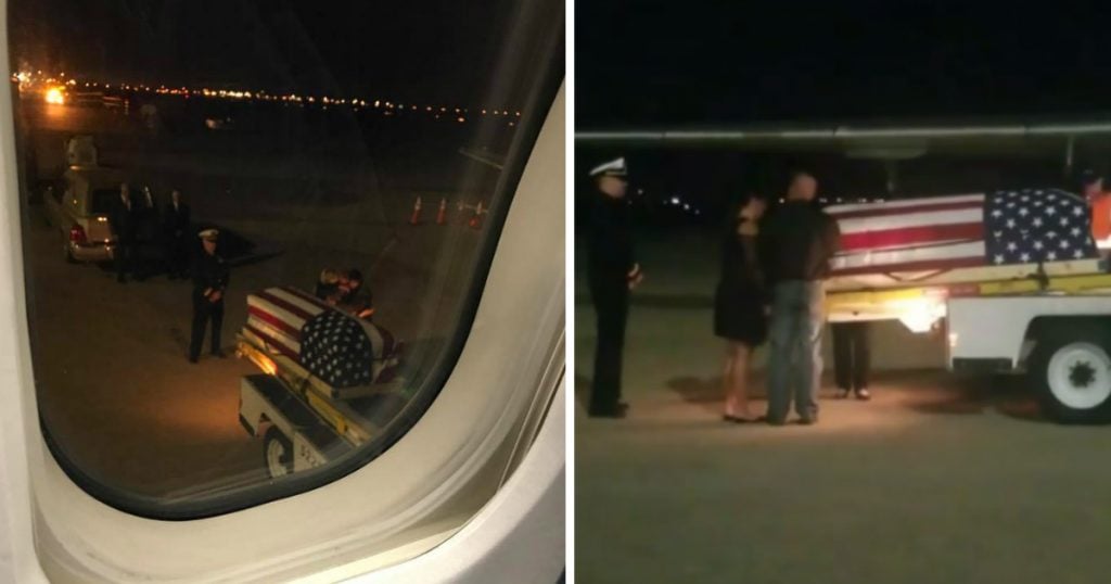 godupdates flight returning a fallen soldier to her family in tears fb