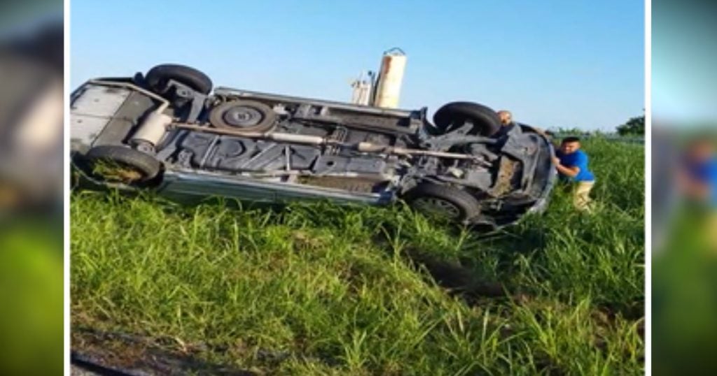 godupdates good samaritans rescue family of 6 in overturned van fb