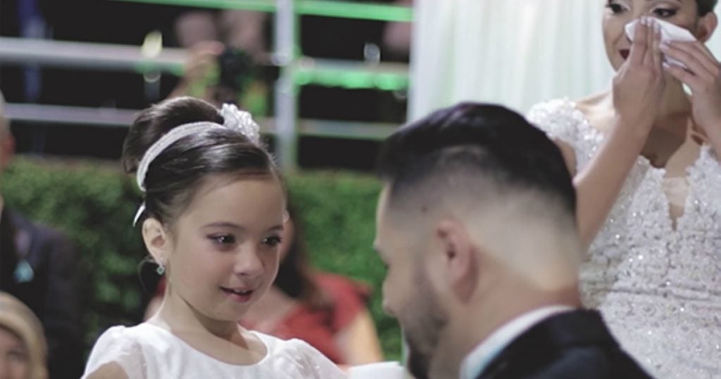 godupdates groom's profession of love for bride's 8-year-old daughter 1