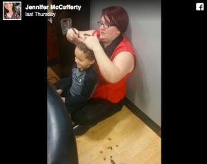 godupdates hairdresser sat on the floor boy with autism haircut 1