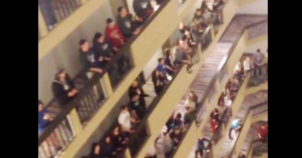 Kentucky State Choir Sings The National Anthem On Every Floor Of Hotel