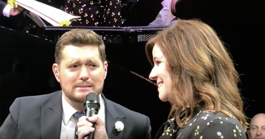 michael buble sings with 6th-grade teacher disney duet