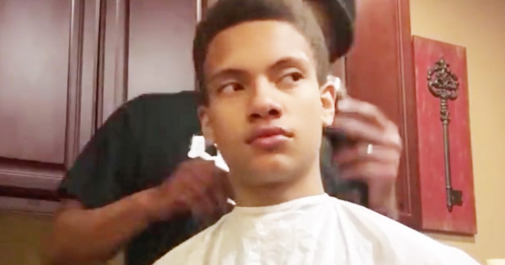 Teen Surprises His Mom By Cutting Off His Dreadlocks