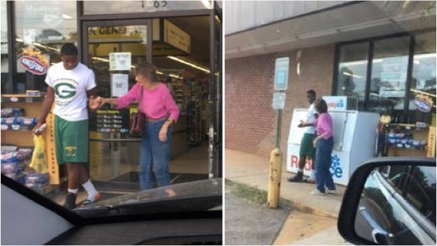 godupdates teen helped elderly woman at dollar store 1