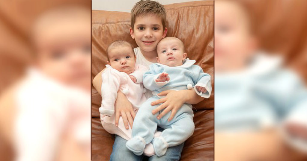 triplets born 7 years apart