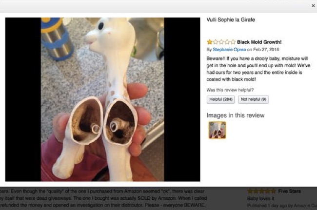 godupdates warning Mold Inside The Popular Baby Teether sophie the giraffe 2