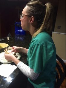 godupdates wife eating dinner photo husband honors stroke nurse 1