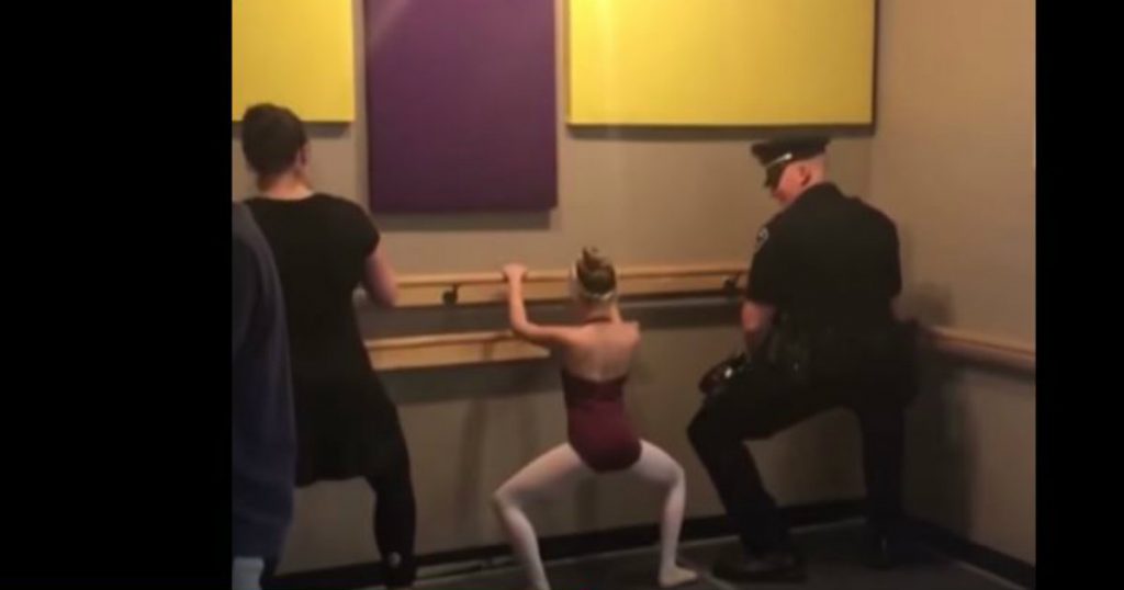 godupdates police officer attends dance class