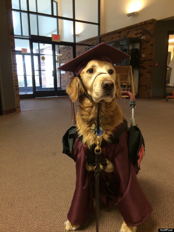 Walton in his cap and gown.