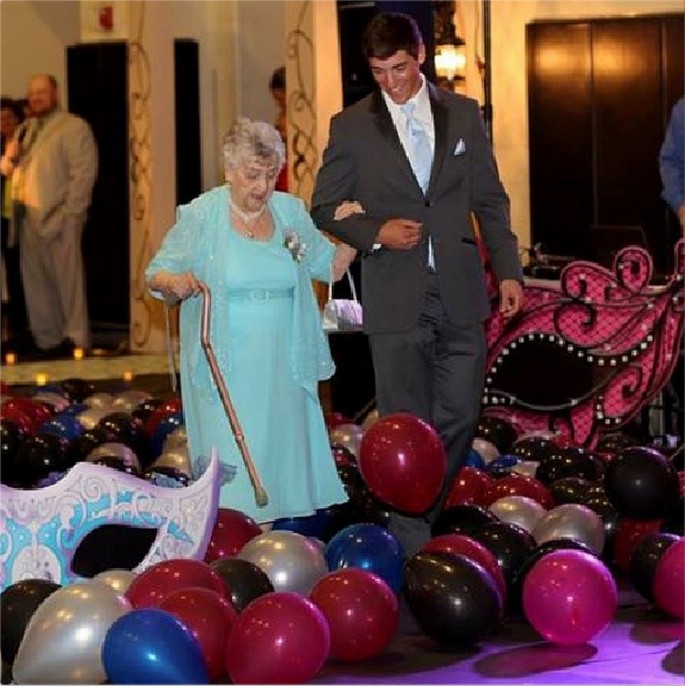 Delores and Austin at the prom.