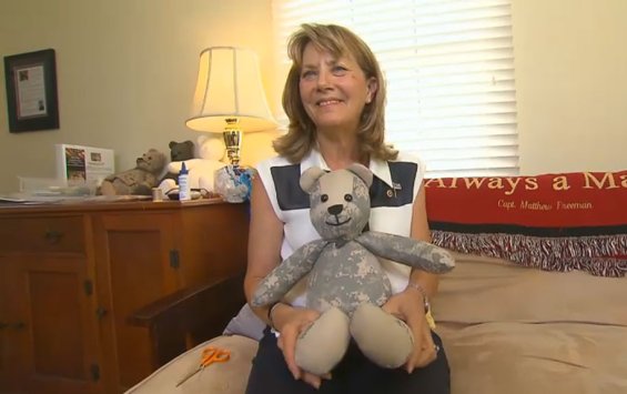 Lisa Freeman holding Teddy Bear