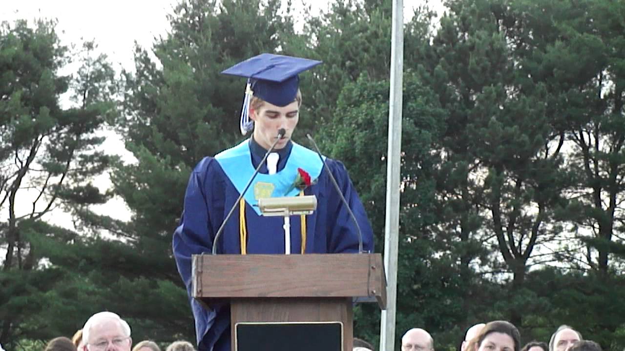 Kyle Gearwar giving his graduation speech.