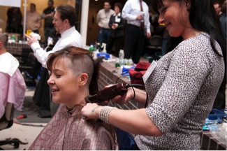 Awesome Employees Shave their Heads for a Cancer Research