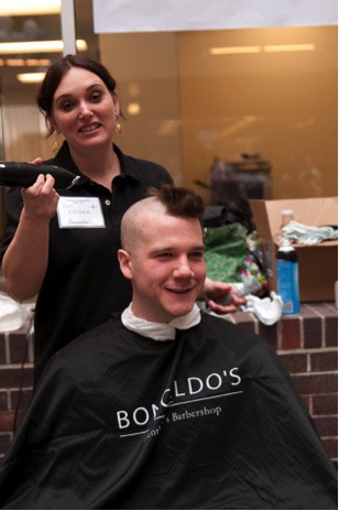 Awesome Employees Shave their Heads for a Cancer Research