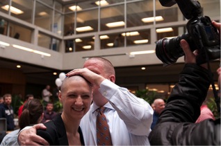 Awesome Employees Shave their Heads for a Cancer Research