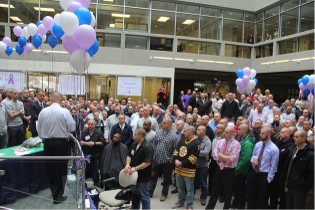 Awesome Employees Shave their Heads for a Cancer Research