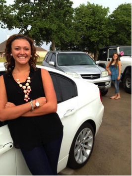 Chandler and MacKenzie with their new rides