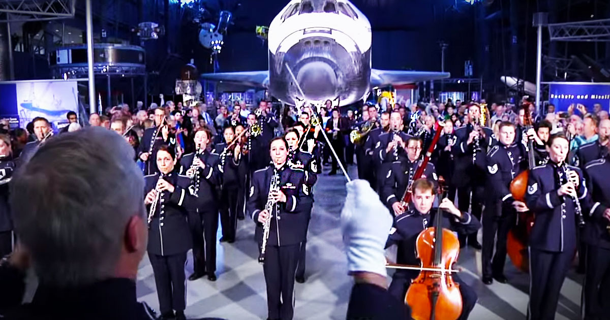 usaf band flash mob