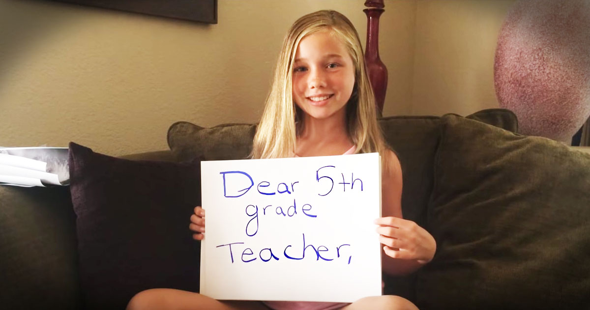 She Sent A Letter To Her New Teacher picture