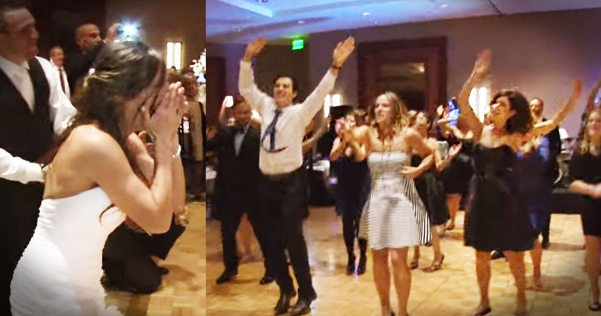 The Flash Mob Was Cute. But Watching The Bride Totally Flip Out Is The Greatest Surprise Ever!