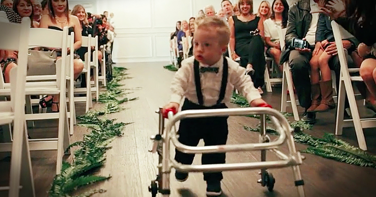 2YearOld With Down Syndrome Practices For Months To Be Ring Bearer