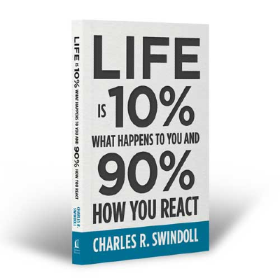 Life Is 10% What Happens to You and 90% How You React - softcover book