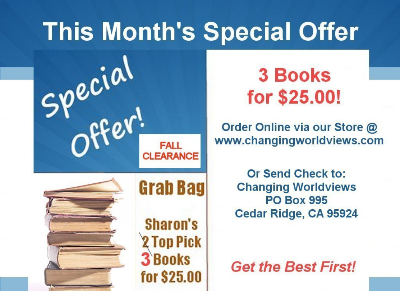 Fall Special: 3 Books for a donation of $25.00